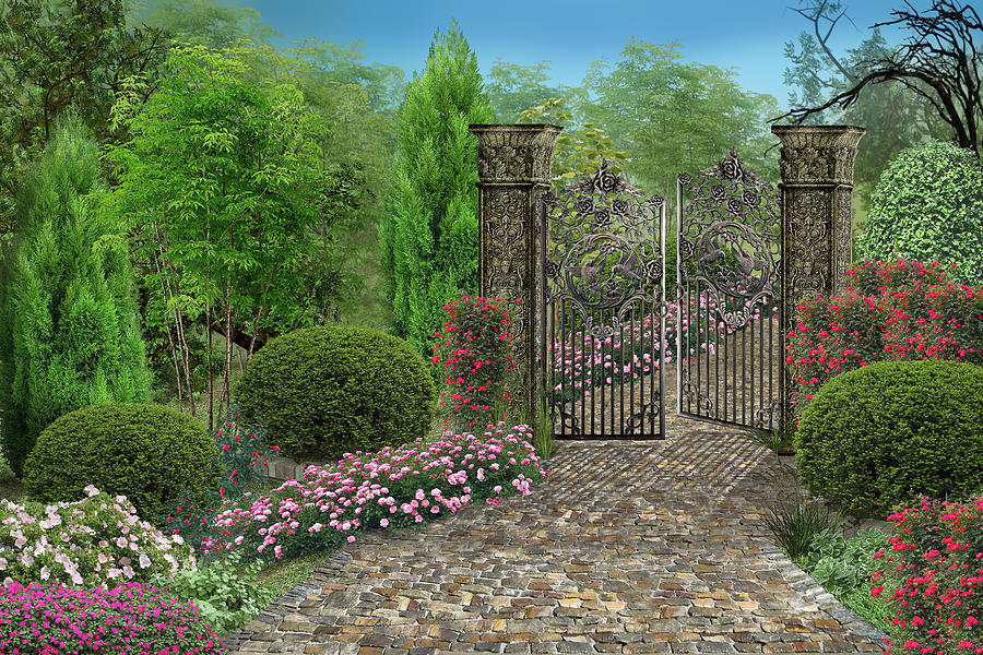 Garden gate Digital Art by Roxana Paul | Fine Art America