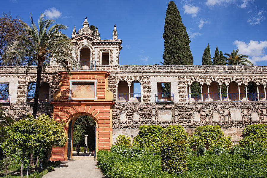 Garden in Alcazar Palace of Seville Photograph by Artur Bogacki