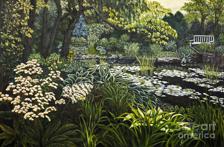 Tree Painting - Garden in the Park by Alison Tave by Sheldon Kralstein