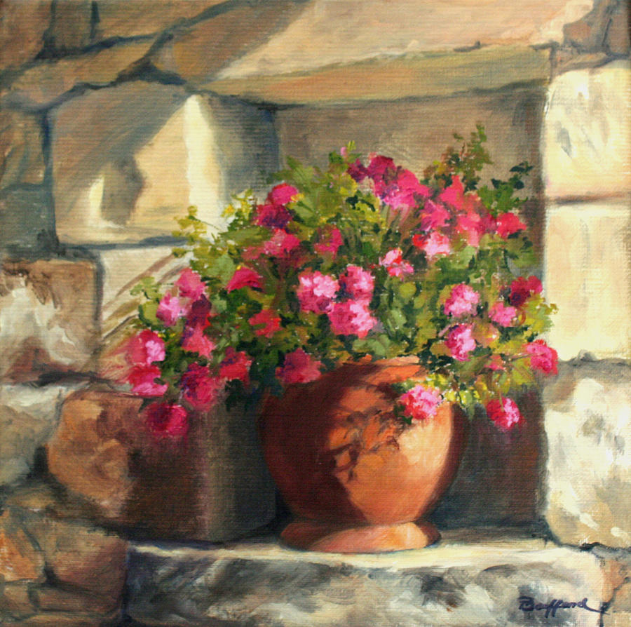 Flower Painting - Garden Niche II by Vikki Bouffard