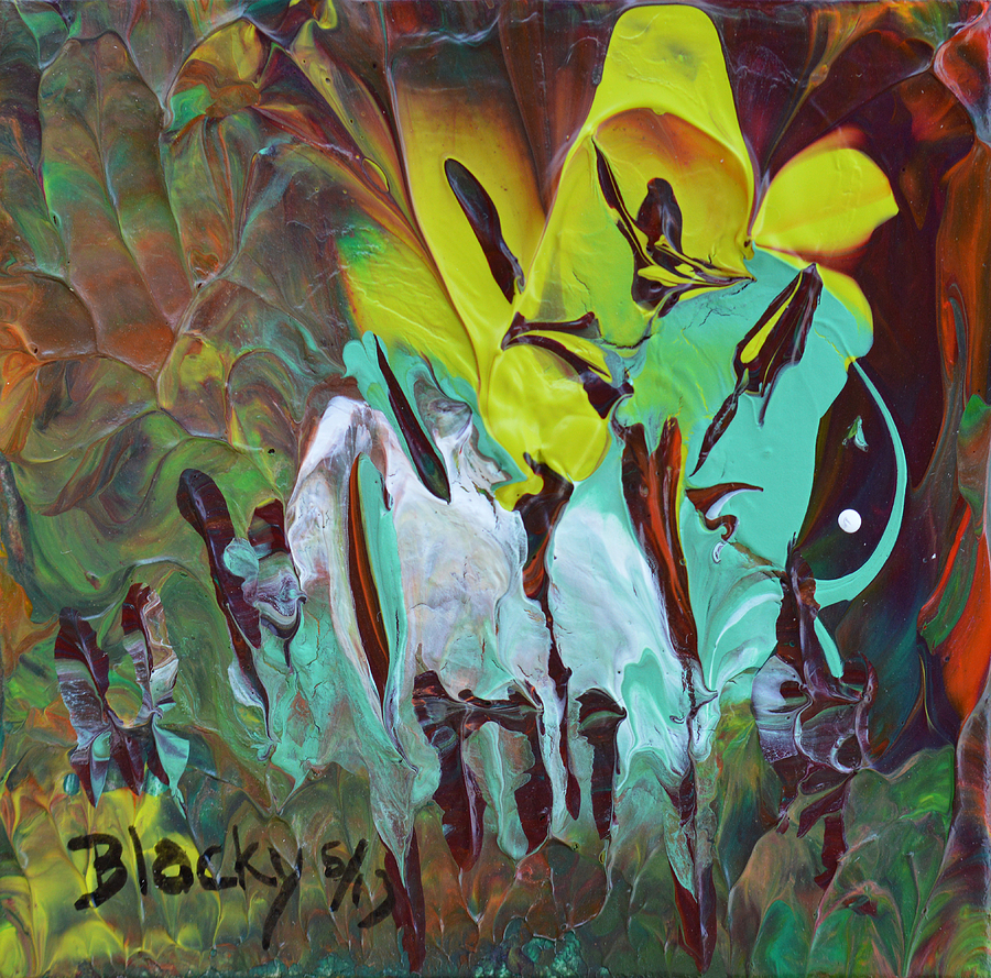 Abstract Painting - Garden Of Eden by Donna Blackhall