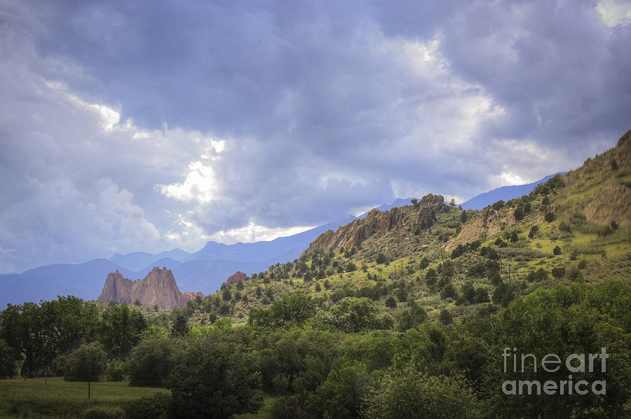 Garden of Gods and Storm Clouds Photograph by David Waldrop