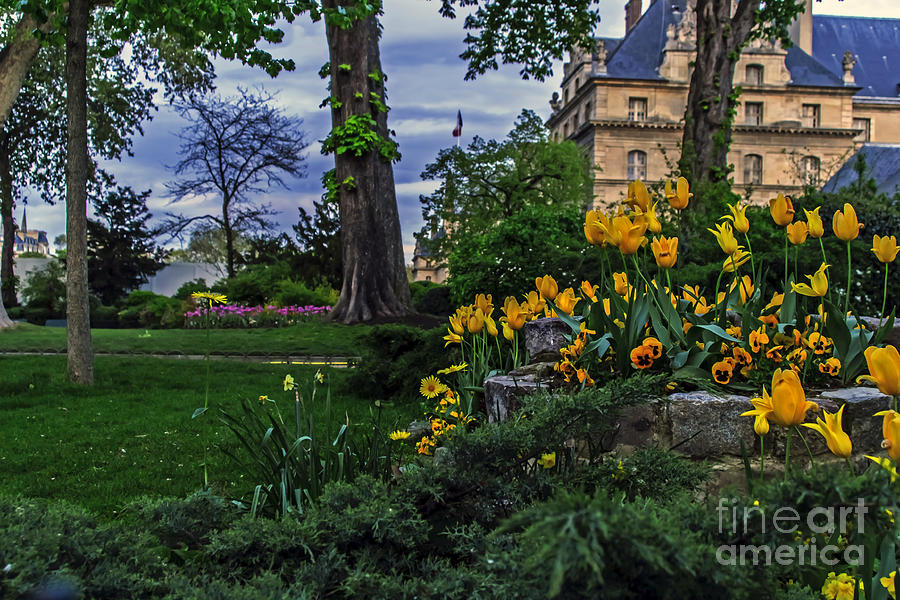 Sunset at Garden of Les Invalides Photograph by Elvis Vaughn