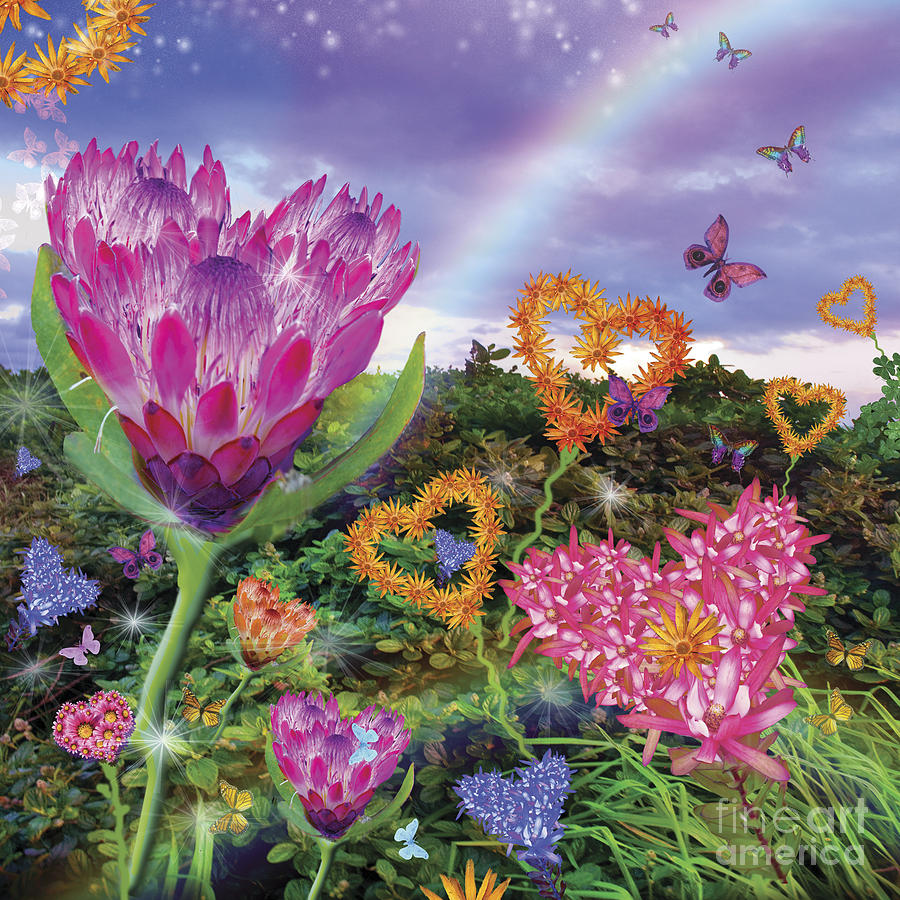 Garden of Love 2 Digital Art by MGL Meiklejohn Graphics Licensing