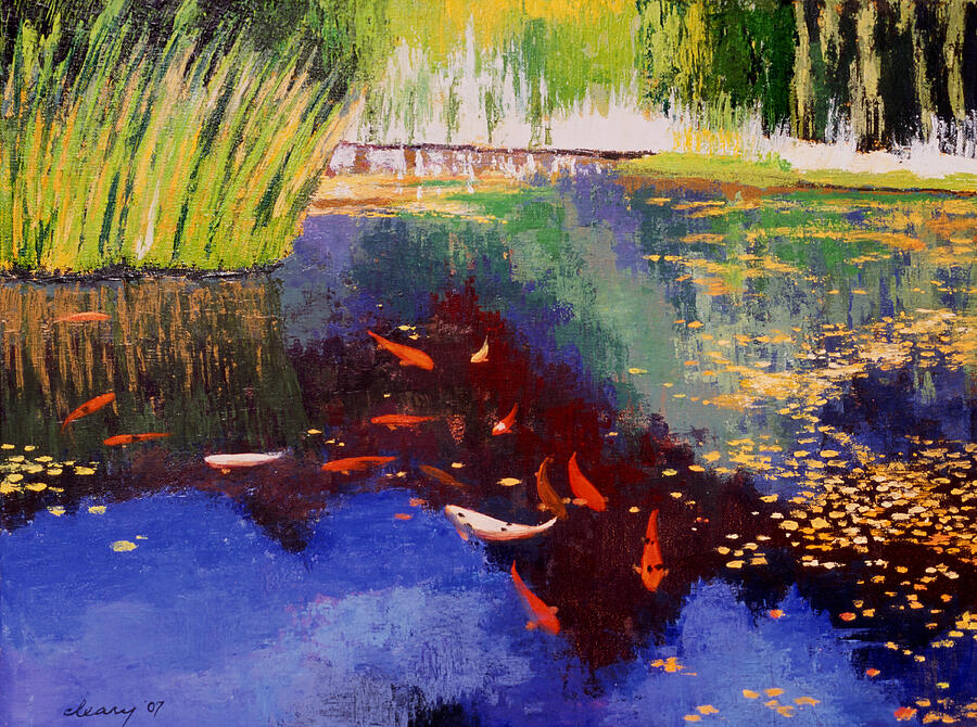 Waterscape Painting - Garden of Serenity by Melody Cleary Waterscape Painting - Garden of Serenity by Melody Cleary