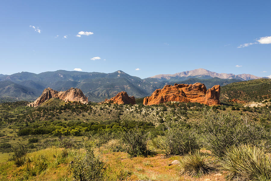 Garden Of The Gods And Pikes Peak - Colorado Springs Photograph by Brian Harig