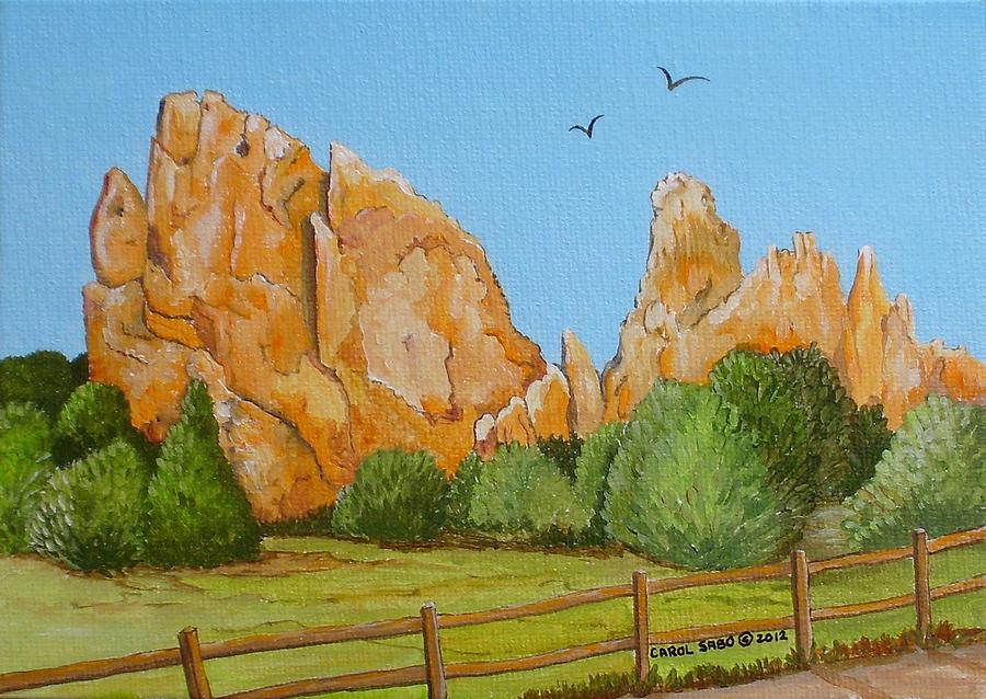 Garden Of The Gods CO. Painting by Carol Sabo