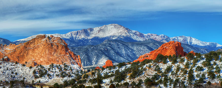 Garden of the Gods Gateway Panorama Photograph by David Soldano