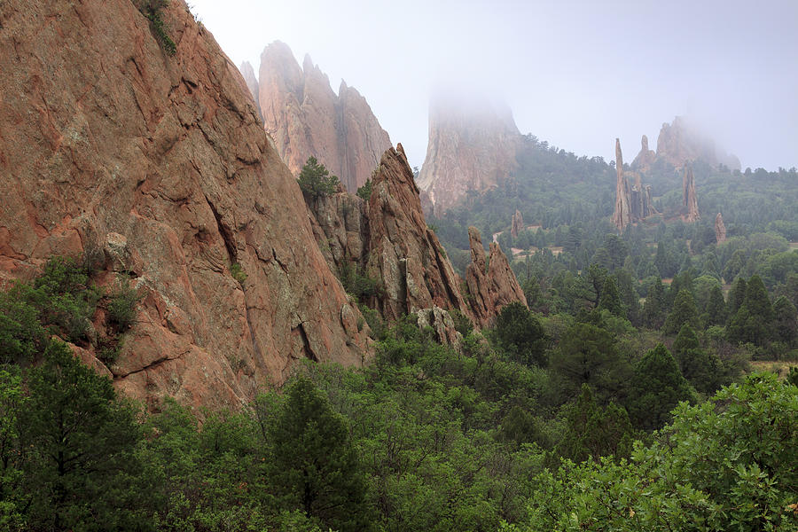 Garden of the Gods in Fog Photograph by Richard Smith