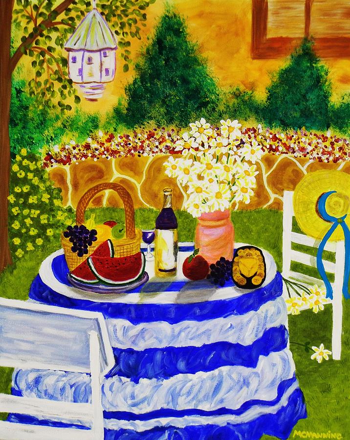 Garden Party Painting by Celeste Manning