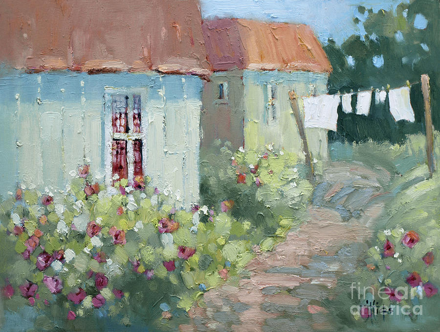 Cottage Painting - Garden Path  by Joyce Hicks