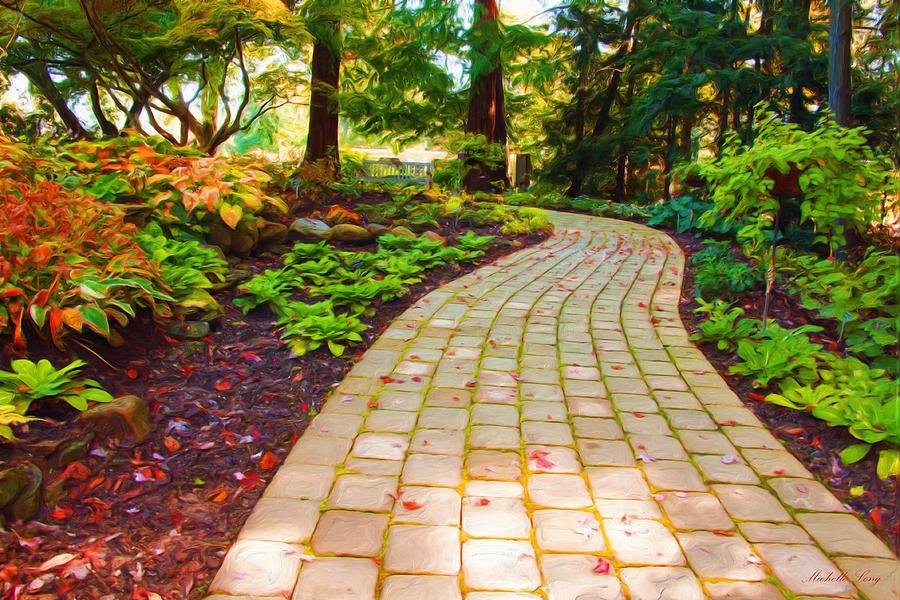 Garden Path Painting by Michelle Joseph-Long