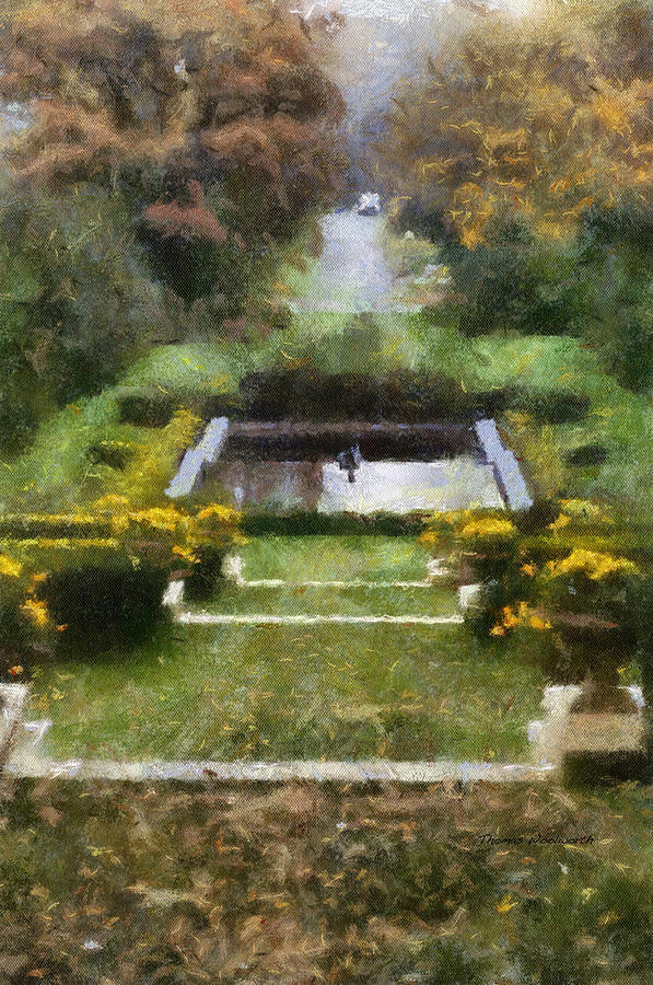 Garden Reflecting Pool Photo Art Photograph by Thomas Woolworth
