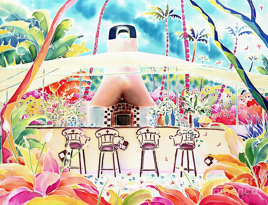 Garden restaurant Painting by Hisayo OHTA