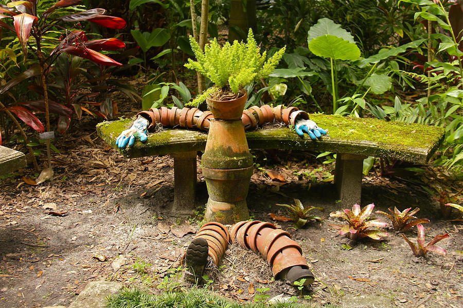 Garden Photograph - Garden Sculpture by Denise Mazzocco