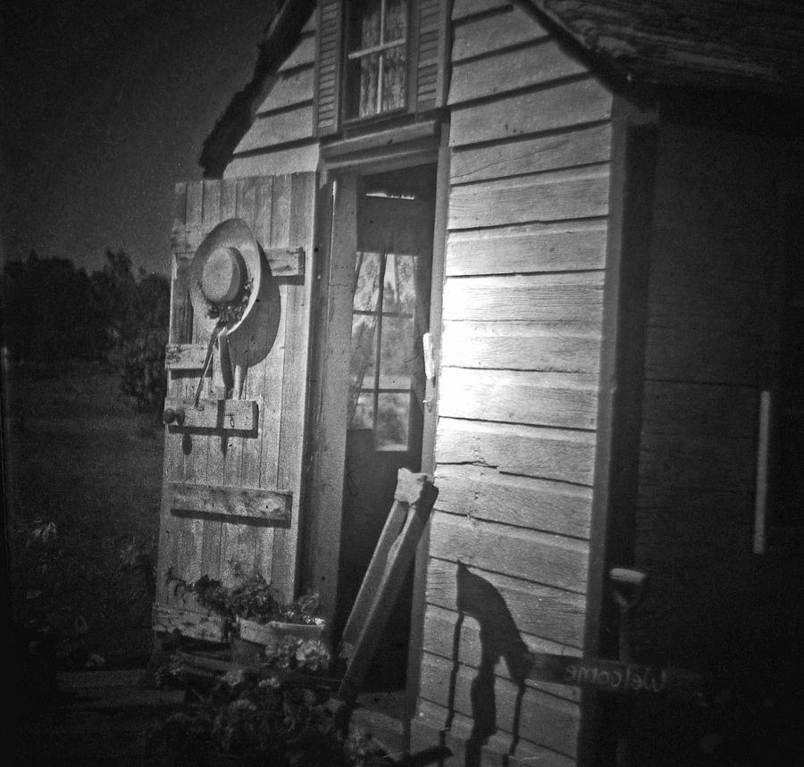 Black And White Photograph - Garden Shed TTV by Michael Allen
