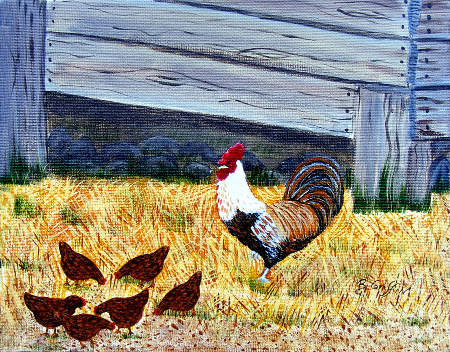 Garden Strut Painting by Barbara A Griffin