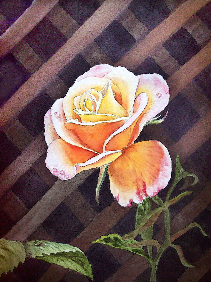 Garden Tea Rose Painting by Irina Sztukowski