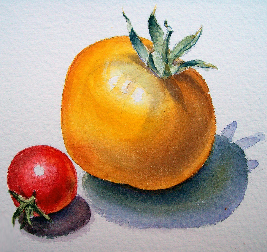 Garden Tomatoes Painting by Irina Sztukowski