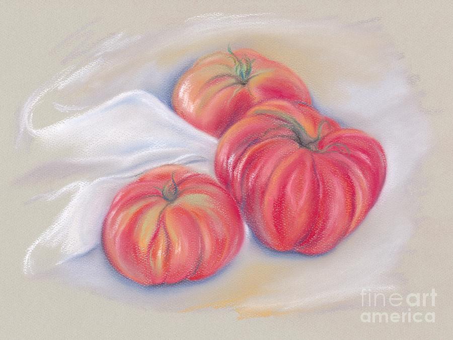 Tomato Pastel - Garden Tomatoes with Drape by MM Anderson