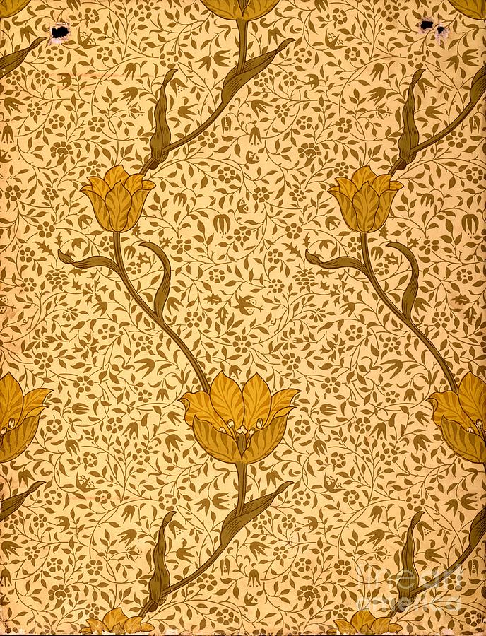 Garden Tulip Wallpaper Design Tapestry Textile By William Morris