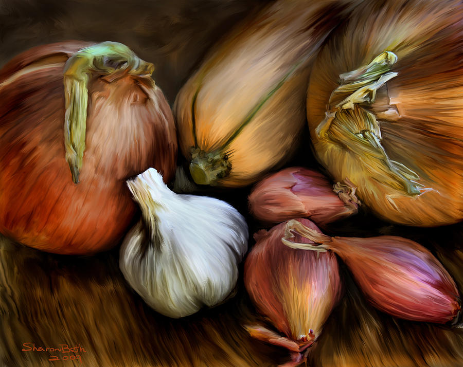 Garden Vegetables  Painting by Sharon Beth