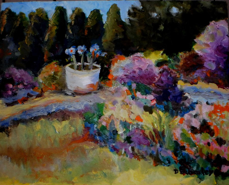 Garden Painting - Garden Walk by Deborah  Schooley