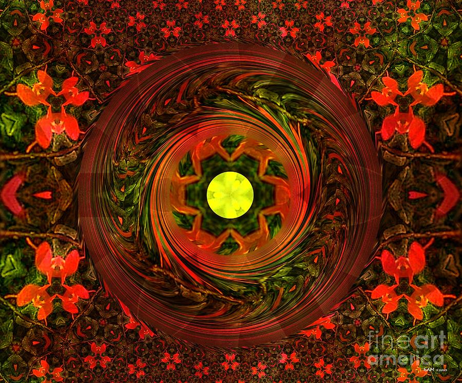 Garden Wheel Digital Art by Elizabeth McTaggart