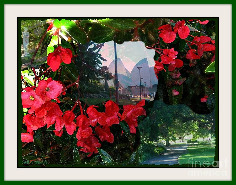 Garden Whispers in a green frame Photograph by Leanne Seymour