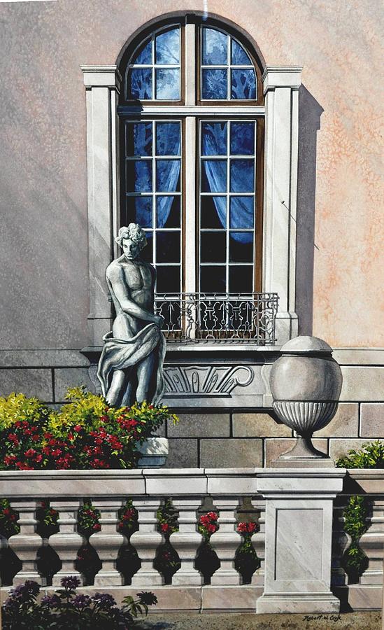 Garden Window Painting by Robert W Cook 