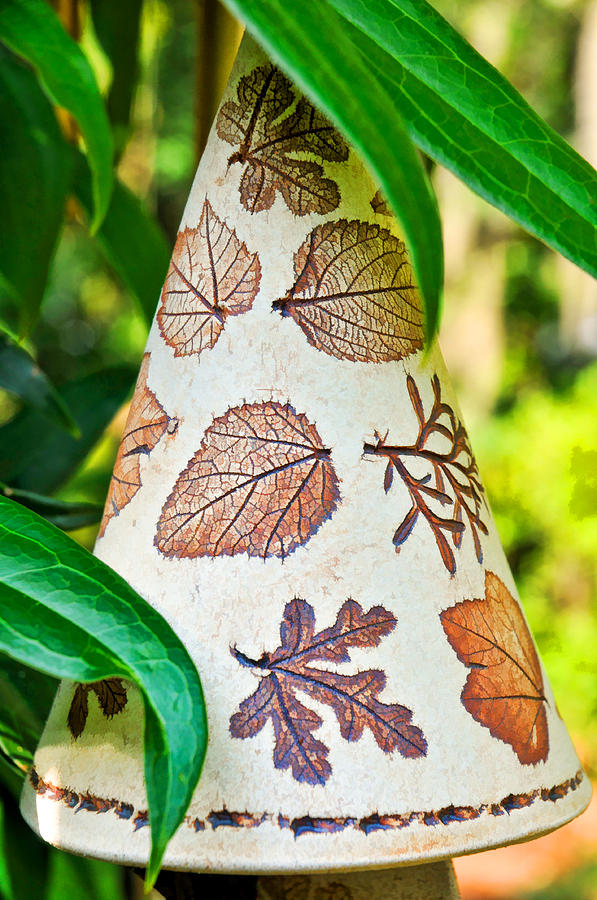 Garden Leaf Pattern Windchime Photograph by Ginger Wakem
