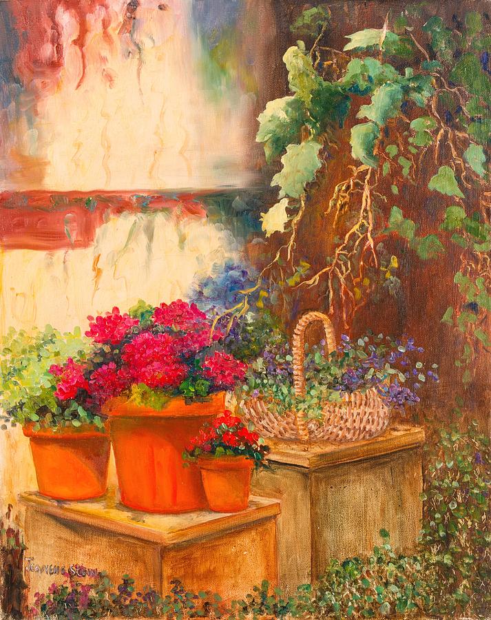 Garden Window Painting by Jeanene Stein