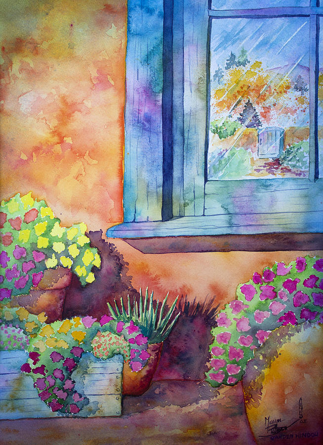Santa Fe Painting - Garden Window by Michael Bulloch