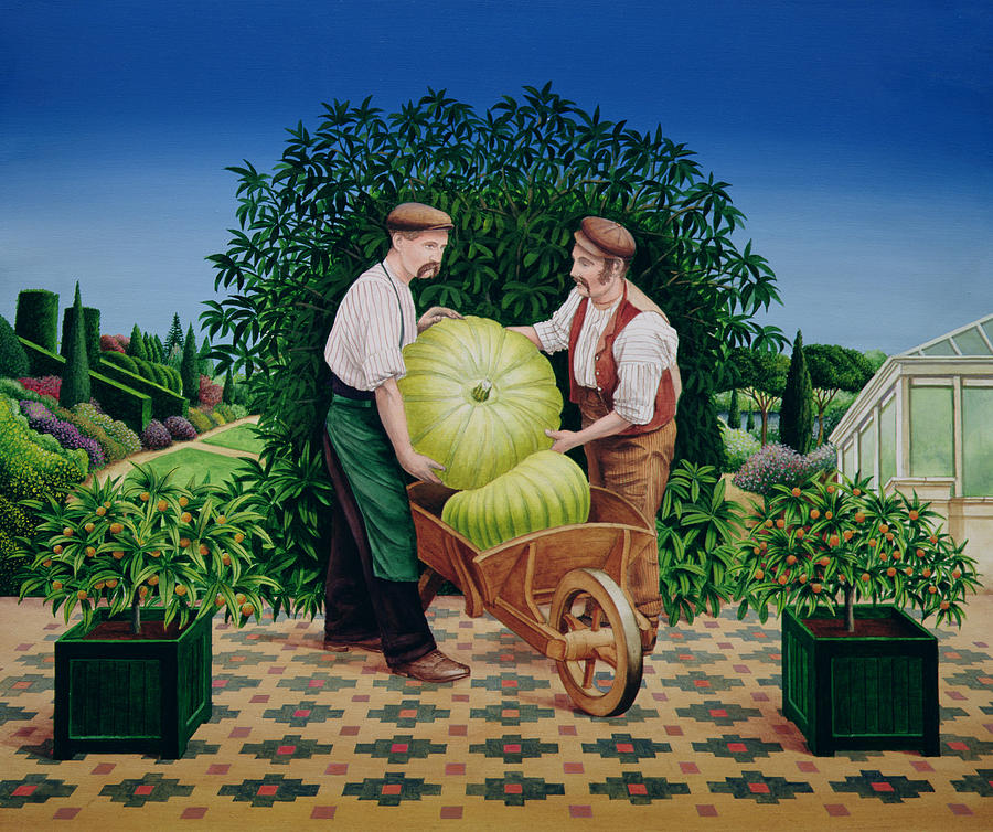 Tree Painting - Gardeners by Anthony Southcombe