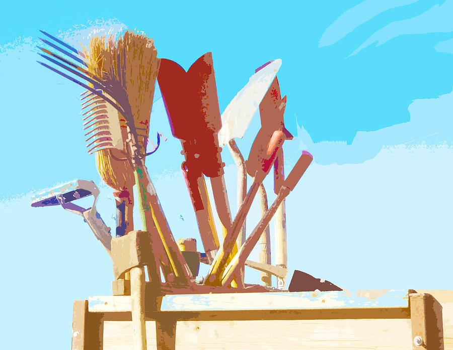 Gardening Implements Digital Art by Jessica Levant