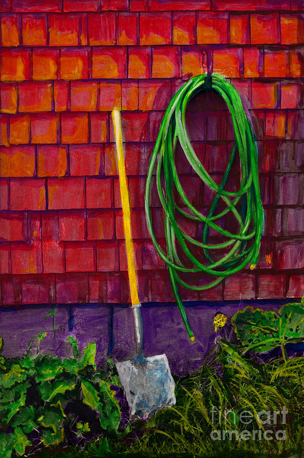 Gardening WC Painting by Cindy McIntyre