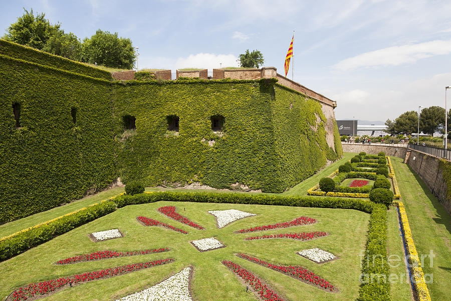 gardens around Montjuic Castle in Barcelona Photograph by Peter Noyce
