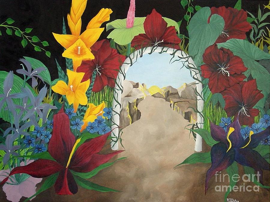 Gardens Gate Painting by Richard Dotson