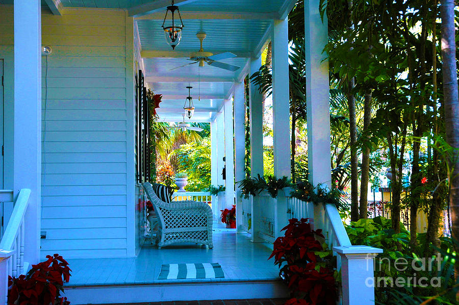 Gardens Hotel Porch in Key West Photograph by Susanne Van Hulst