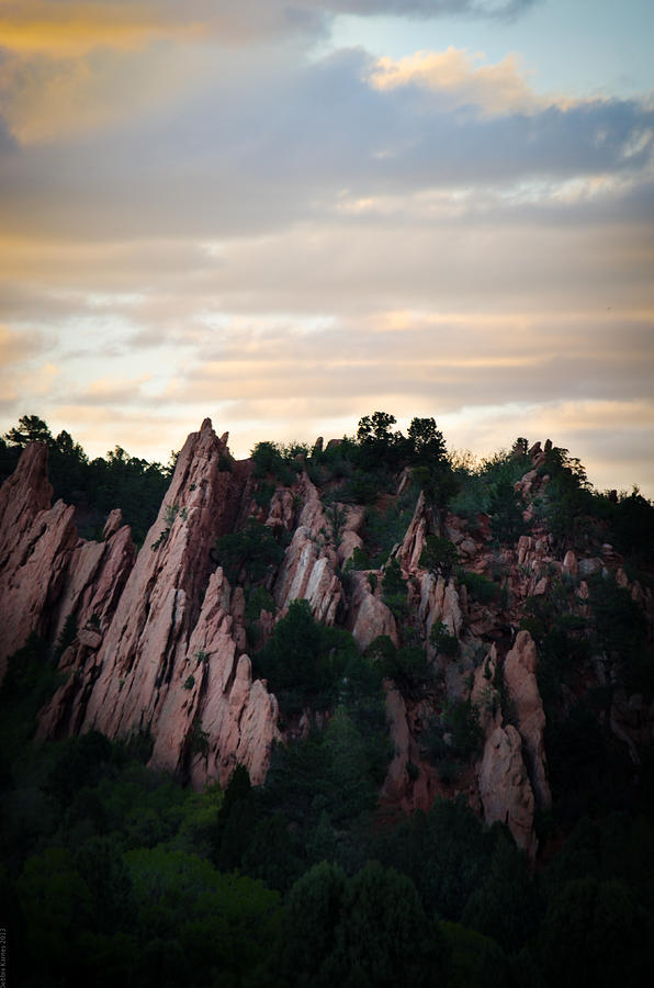 Gardens of the Gods at Sunset Photograph by Debbie Karnes
