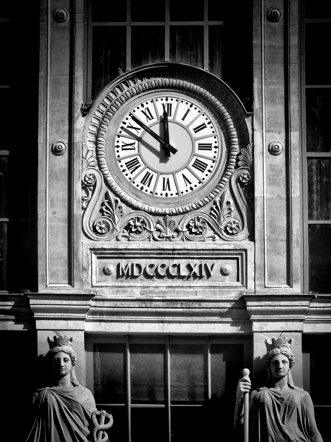 Paris Photograph - Gare du Nord Time by Karen Lindale