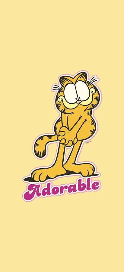 Cat Digital Art - Garfield - Adorable by Brand A