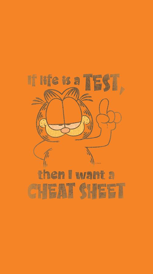 Cat Digital Art - Garfield - Cheat Sheet by Brand A