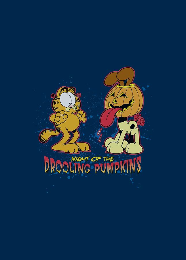 Garfield - Drooling Pumpkins Digital Art by Brand A