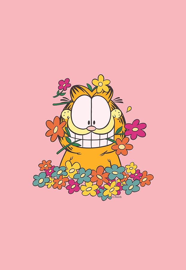 Cat Digital Art - Garfield - In The Garden by Brand A