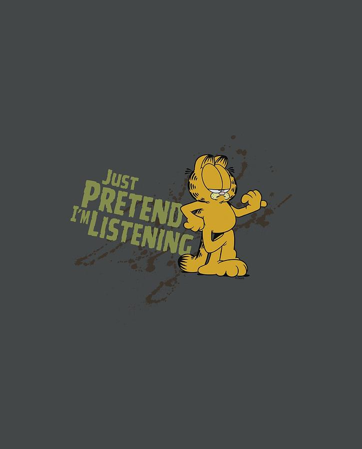 Cat Digital Art - Garfield - Just Pretend Im Listening by Brand A
