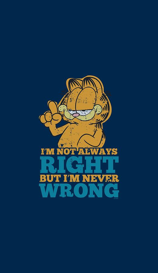 Cat Digital Art - Garfield - Never Wrong by Brand A