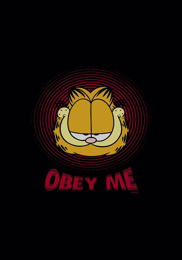 Cat Digital Art - Garfield - Obey Me by Brand A