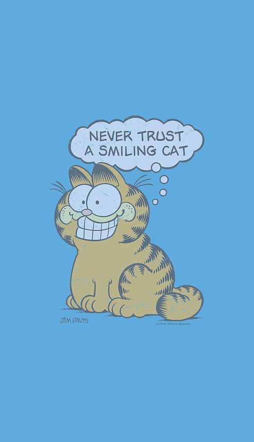 Cat Digital Art - Garfield - Smiling Cat by Brand A