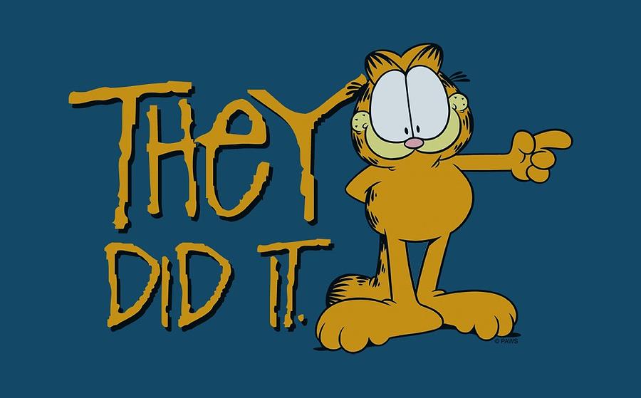 Cat Digital Art - Garfield - They Did It by Brand A
